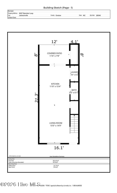 8007 Banister Loop, Jacksonville, NC, 28546-7268 | Card Image