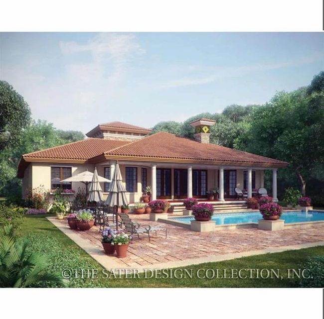 Elevated elegance meets relaxed living. This rendering shows a stunning rear design complete with pool and porch—blending architectural beauty with everyday function. | Image 49