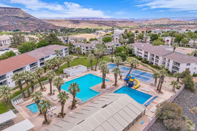 Bird's eye view of a pool and mountains | Image 31