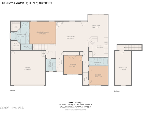 138 Heron Watch Dr, Hubert, NC, 28539-2301 | Card Image