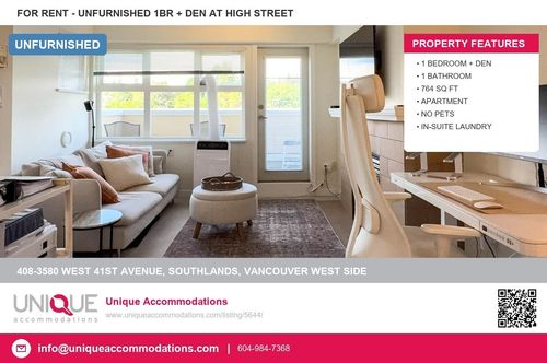 408-3580 W 41st Ave, Vancouver, BC, V6N3E6 | Card Image