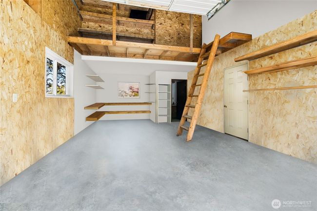 Detached shop with plenty of loft space for storage storage. Photo is Virtually decluttered | Image 33