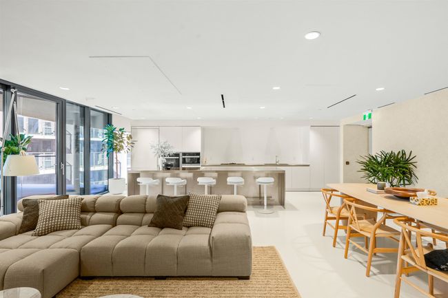 Living area featuring attic access, expansive windows, and recessed lighting | Image 15