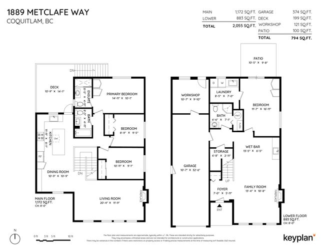 1889 Metcalfe Way, House other with 4 bedrooms, 3 bathrooms and 4 parking in Coquitlam BC | Image 3