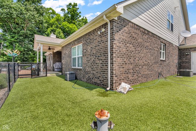 partially fenced in area with artificial grass for dogs | Image 59