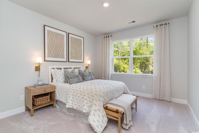 Carpeted bedroom with recessed lighting, visible vents, and baseboards | Image 22