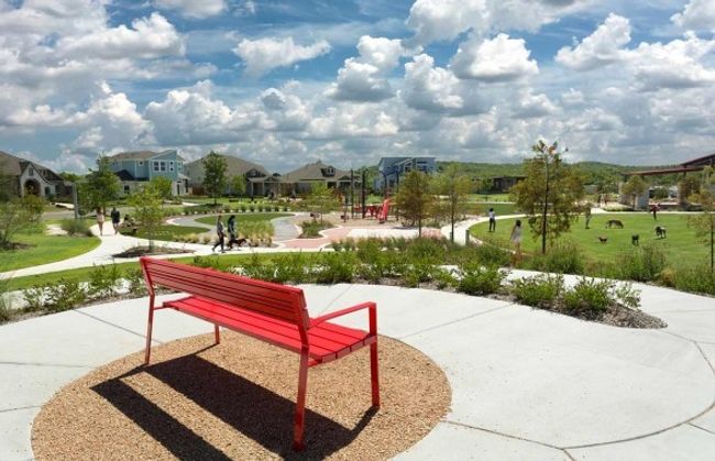Nelson Village at Easton Park - Park Bench with Landscape | Image 9