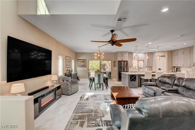 Living area featuring recessed lighting & ceiling fan | Image 8
