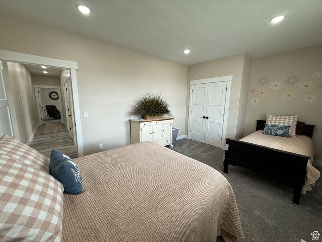 Bedroom featuring dark carpet and recessed lighting | Image 67