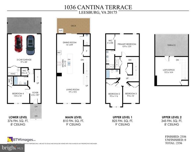 1036 Cantina Ter Se, Townhouse with 4 bedrooms, 4 bathrooms and null parking in LEESBURG VA | Image 37