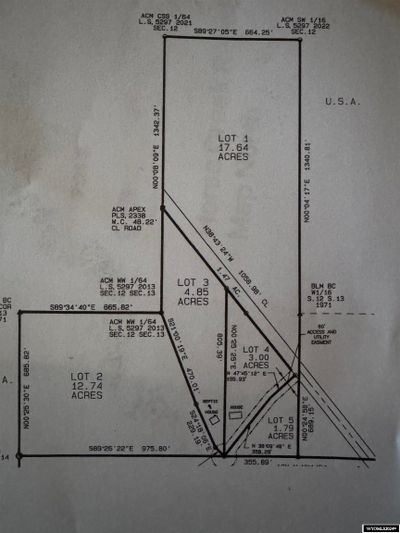 1064 Lot 1 Horsecreek Road, Home with 0 bedrooms, 0 bathrooms and null parking in Dubois WY | Image 2