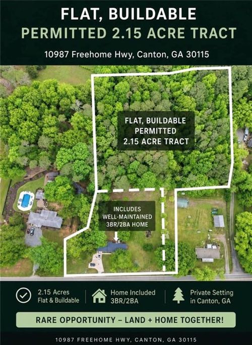 10987 Freehome Highway, Canton, GA, 30115 | Card Image