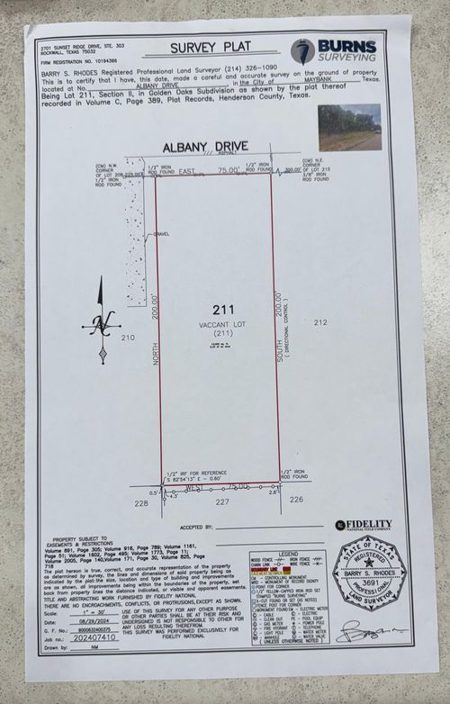 0 Albany Dr, Mabank, TX, 75156 | Card Image