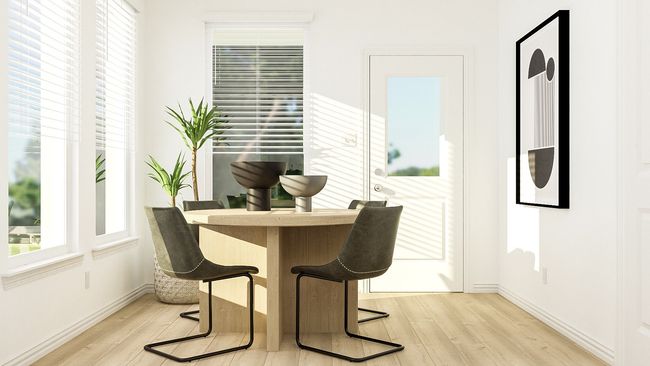 Dining area featuring light wood-type flooring and baseboards | Image 14