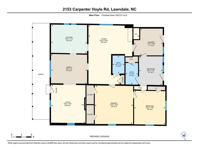 2153 Carpenter Hoyle Rd, House other with 3 bedrooms, 2 bathrooms and null parking in Lawndale NC | Image 36