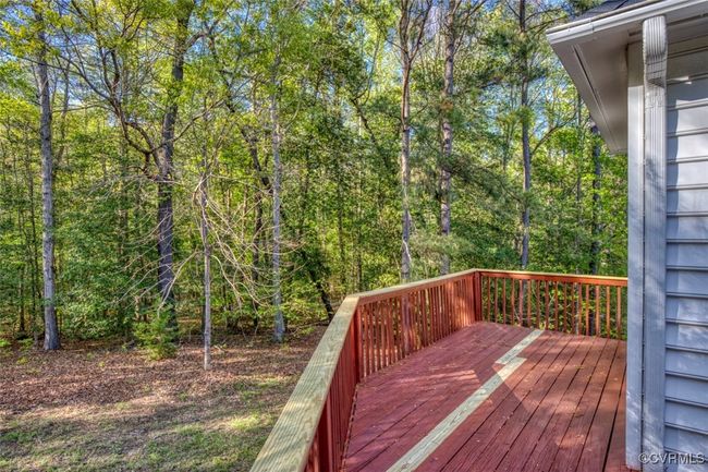 Wooden deck with a wooded view | Image 19
