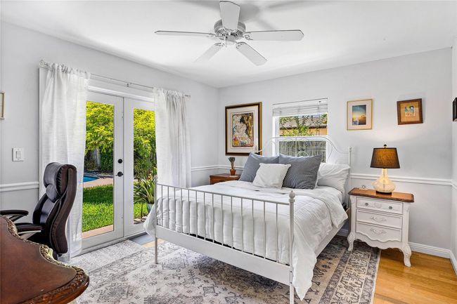 Bedroom 3 with French doors to the backyard | Image 26