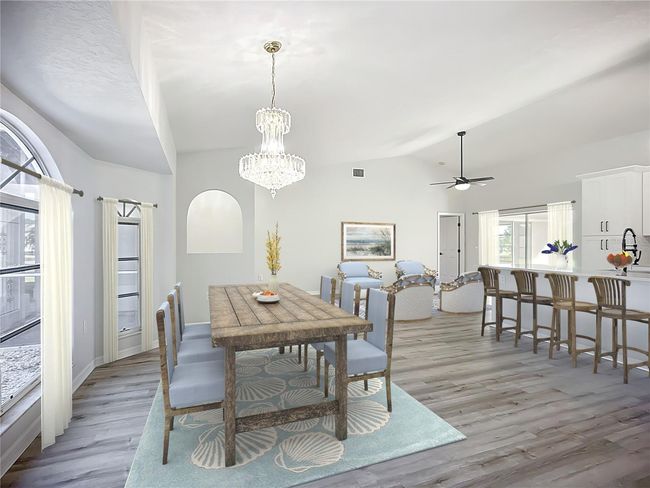 Virtually staged kitchen/dinng/living | Image 6