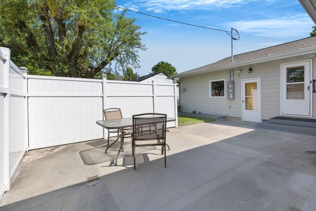 View of patio featuring outdoor dining space | Image 45