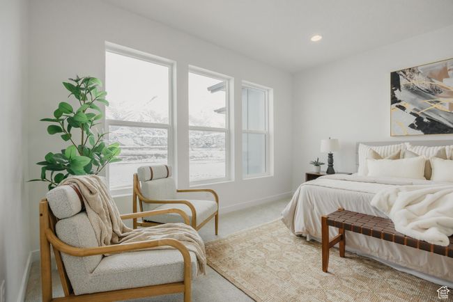 Carpeted bedroom with baseboards and recessed lighting | Image 6