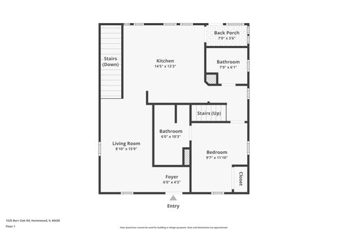 1525 Burr Oak Rd, Homewood, IL, 60430-1806 | Card Image