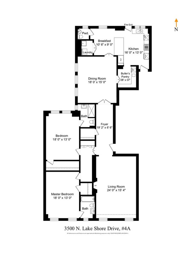 APT-4A - 3500 N Lake Shore Dr, Home with 2 bedrooms, 3 bathrooms and null parking in CHICAGO IL | Image 27