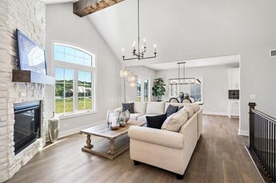 View w/beamed ceiling, engineered hardwood floors. | Image 1