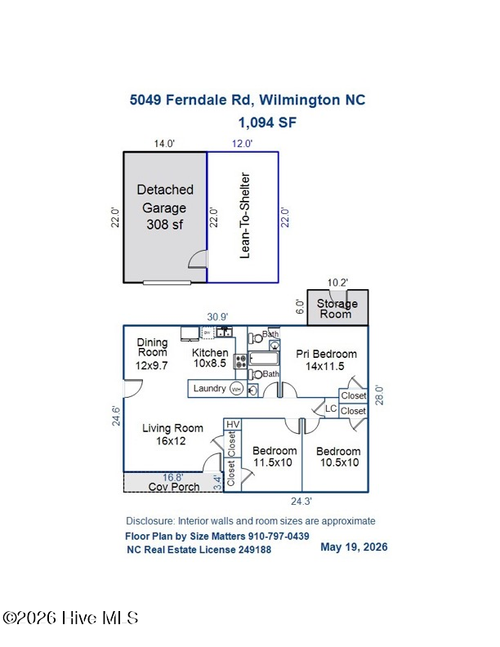 5049 Ferndale Dr, Wilmington, NC, 28411-8917 | Card Image