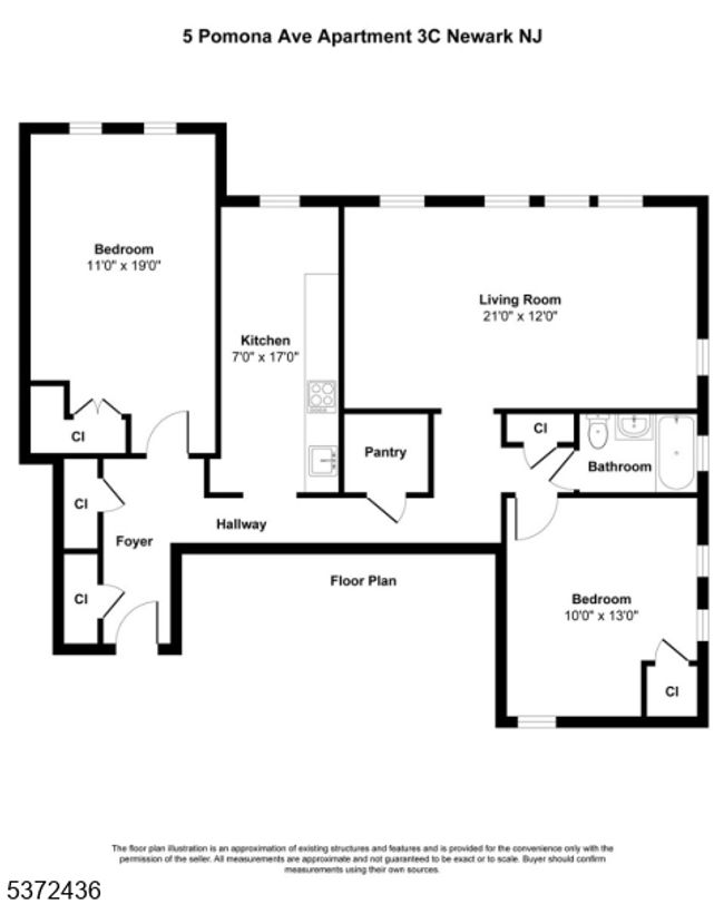 APT-3C - 5 Pomona Ave, Townhouse with 2 bedrooms, 1 bathrooms and null parking in Newark NJ | Image 31