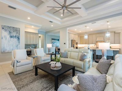 Living room looking into kitchen and formal dining room. | Image 3