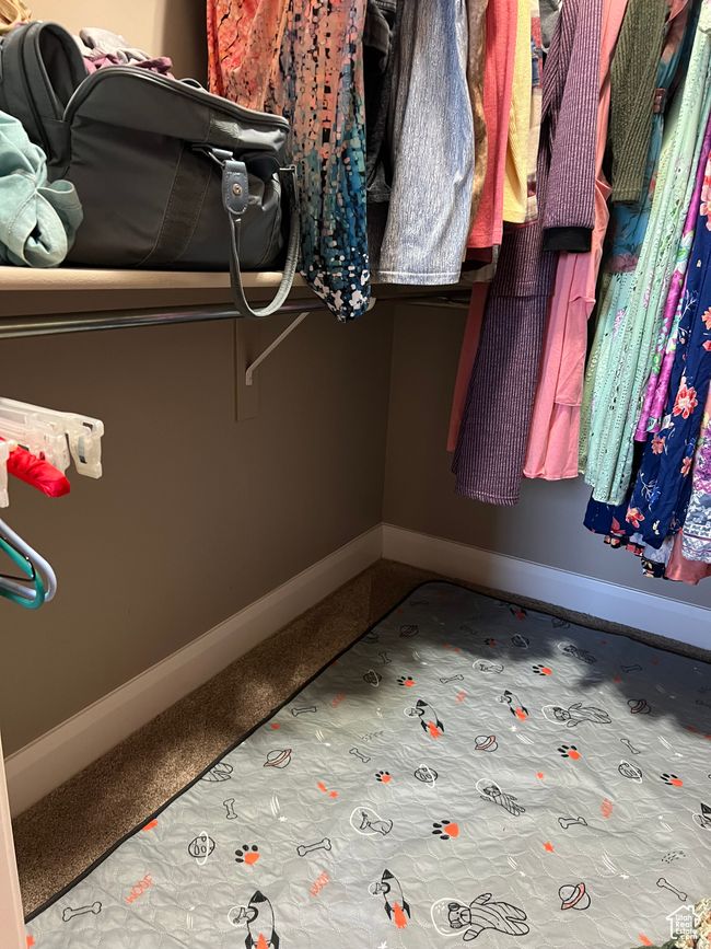 Walk in closet featuring carpet flooring | Image 32