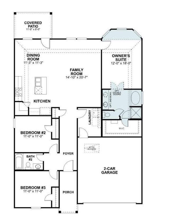 3417 Moraine Lake Dr, House other with 3 bedrooms, 2 bathrooms and 2 parking in Santa Fe TX | Image 5