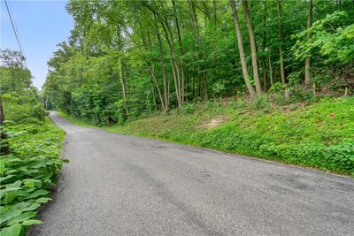 Look for the red and white markers on the corners of the frontage on Shaffer Road. | Image 2