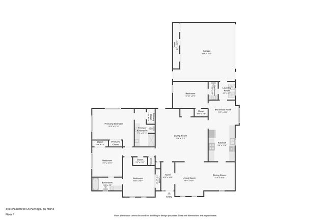 3404 Peachtree Ln, House other with 4 bedrooms, 3 bathrooms and null parking in Pantego TX | Image 37