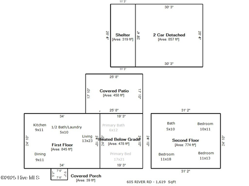 605 River Rd, Trent Woods, NC, 28562-7461 | Card Image