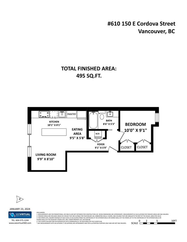 610 - 150 E Cordova Street, Condo with 1 bedrooms, 1 bathrooms and null parking in Vancouver BC | Image 14
