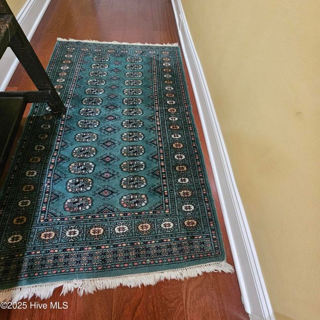 CLOSE UP: Hallway Entry Blue Oriental Rug | Image 12