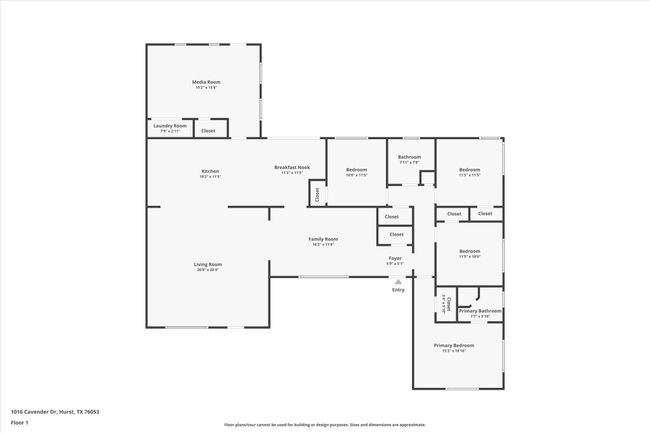 1016 Cavender Dr, House other with 4 bedrooms, 2 bathrooms and null parking in Hurst TX | Image 36