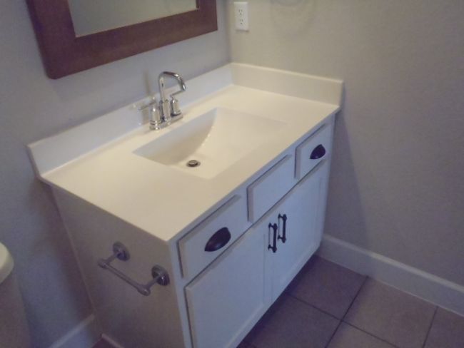 Bathroom with vanity and tile patterned flooring | Image 39