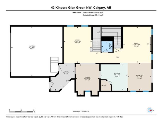43 Kincora Glen Green Nw, Home with 3 bedrooms, 2 bathrooms and 4 parking in Calgary AB | Image 3