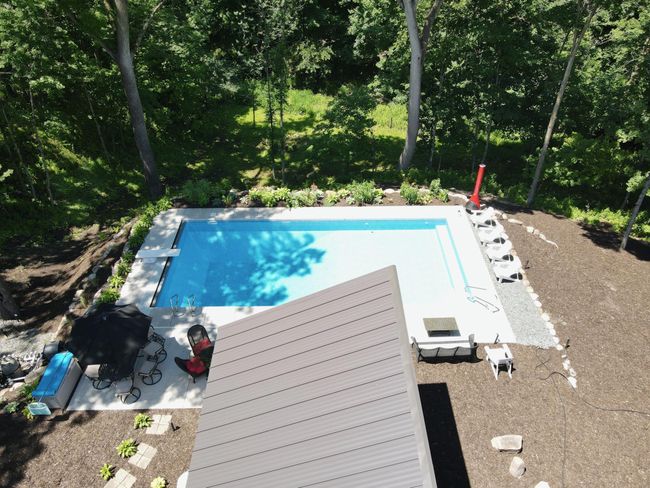 View of new salt water pool with full privacy. | Image 4