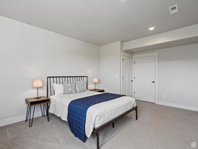 Carpeted bedroom featuring baseboards and recessed lighting | Image 36