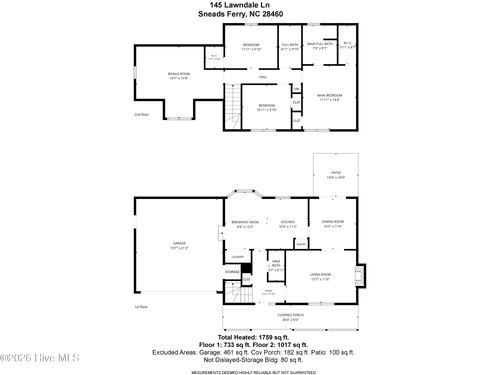 145 Lawndale Ln, Sneads Ferry, NC, 28460-6807 | Card Image