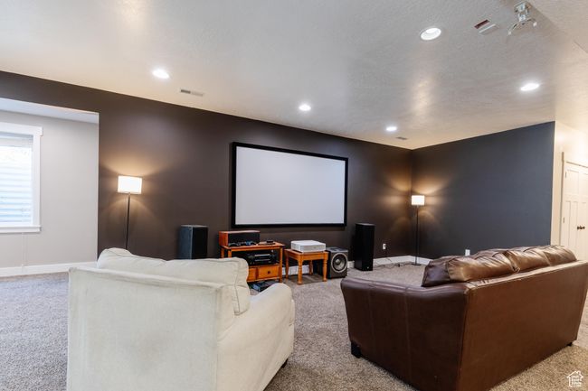 Cinema room featuring carpet and recessed lighting | Image 28