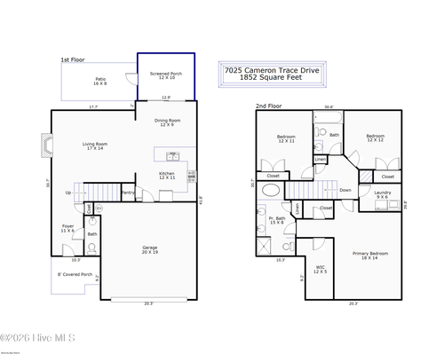 7025 Cameron Trace Dr, Wilmington, NC, 28411-1201 | Card Image