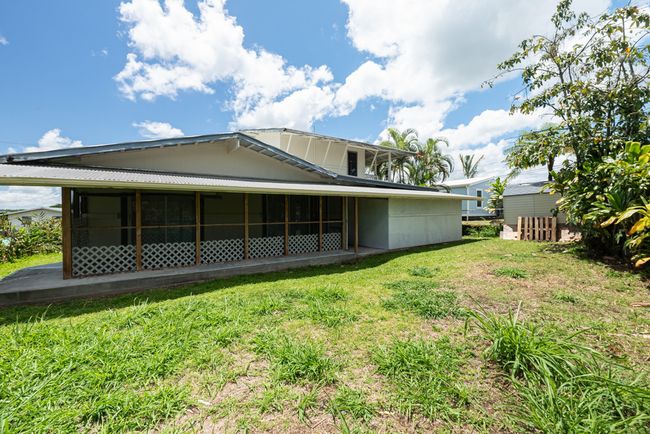 Fully fenced property with a screened in Lanai in the backyard @ 007 Kaapuni Loop in Hilo. | Image 20