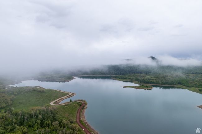 Aerial view of a large body of water and a heavily wooded area | Image 14