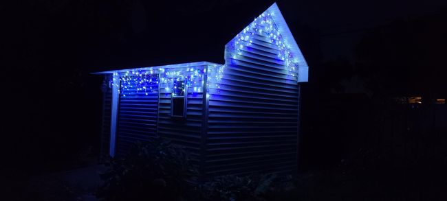 Twinkly lights on shed. | Image 37