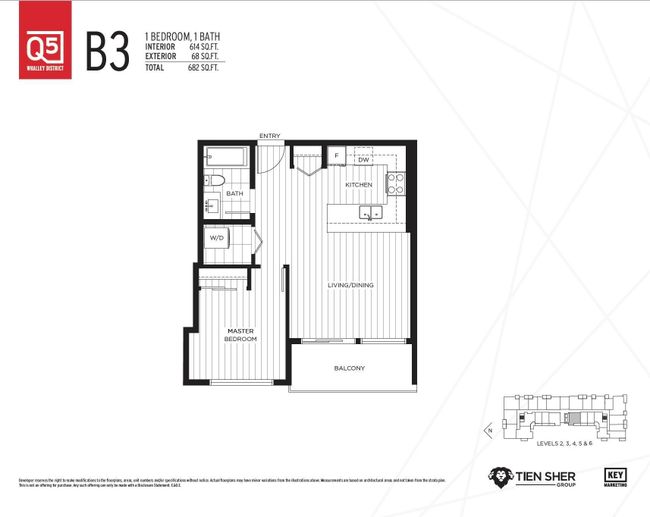613 - 13782 108 Avenue, Condo with 1 bedrooms, 0 bathrooms and 1 parking in Surrey BC | Image 2